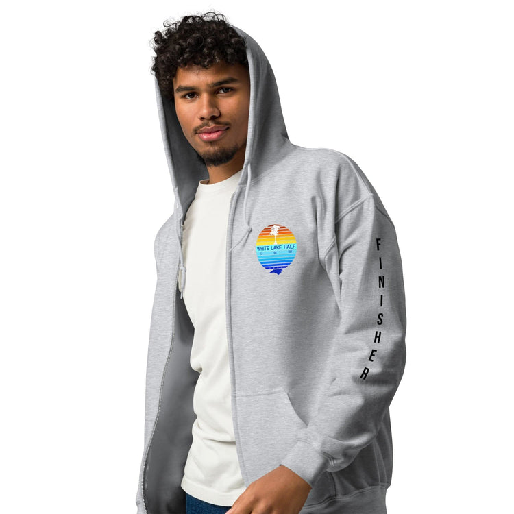 White Lake Half Heavy Blend Zip Up Finisher Hoodie