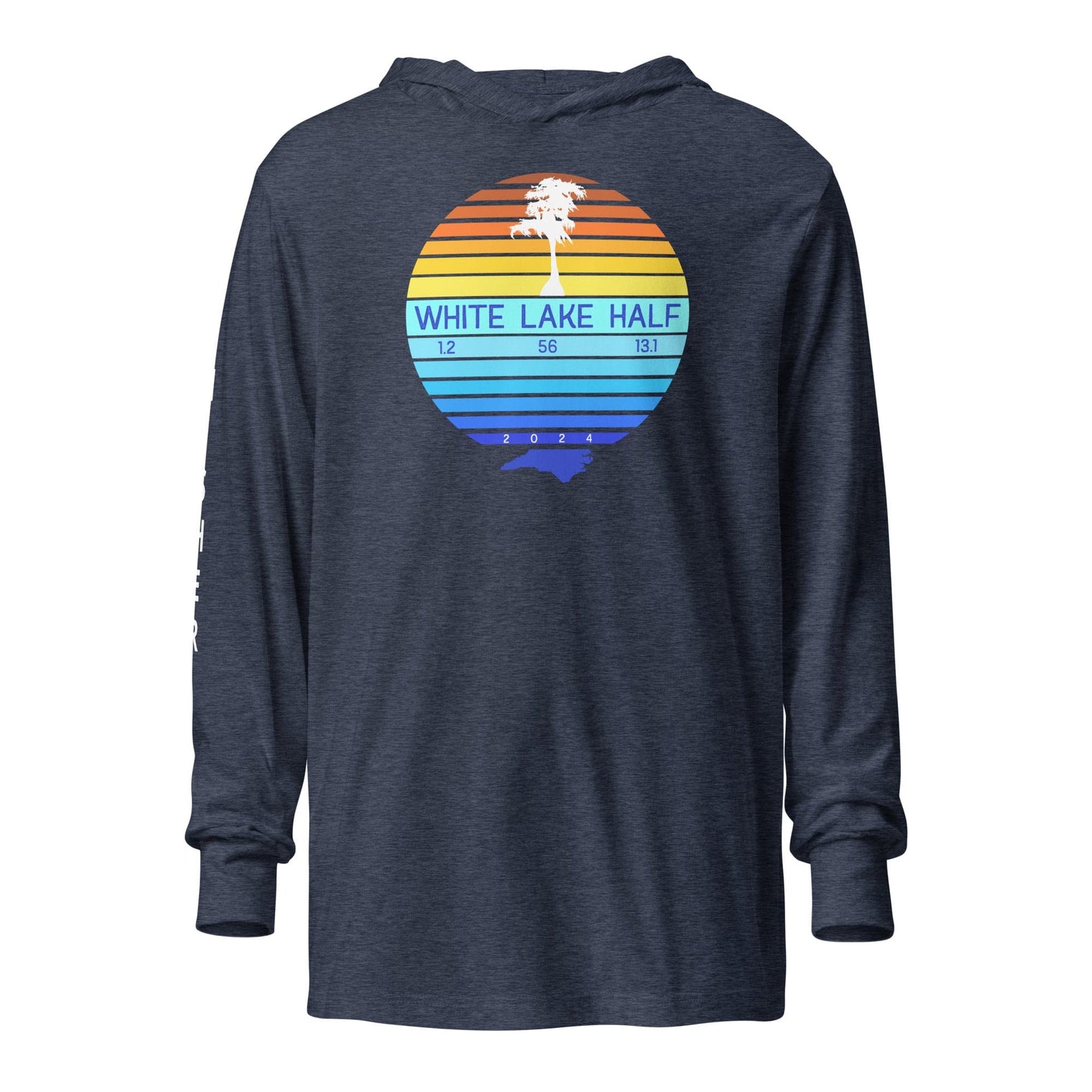 White Lake Half Long Sleeve Hooded Finisher Tee