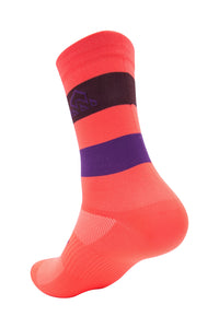 Unisex Orange / Purple Cycling Socks