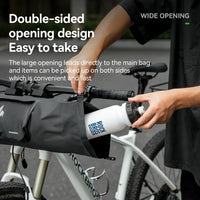 RideMate 100% Waterproof Bike Handlebar Bag 8L Double-sided Opening Expanded Capacity