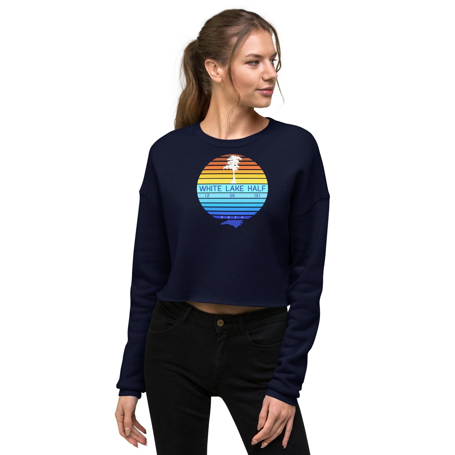 White Lake Half Crop Sweatshirt