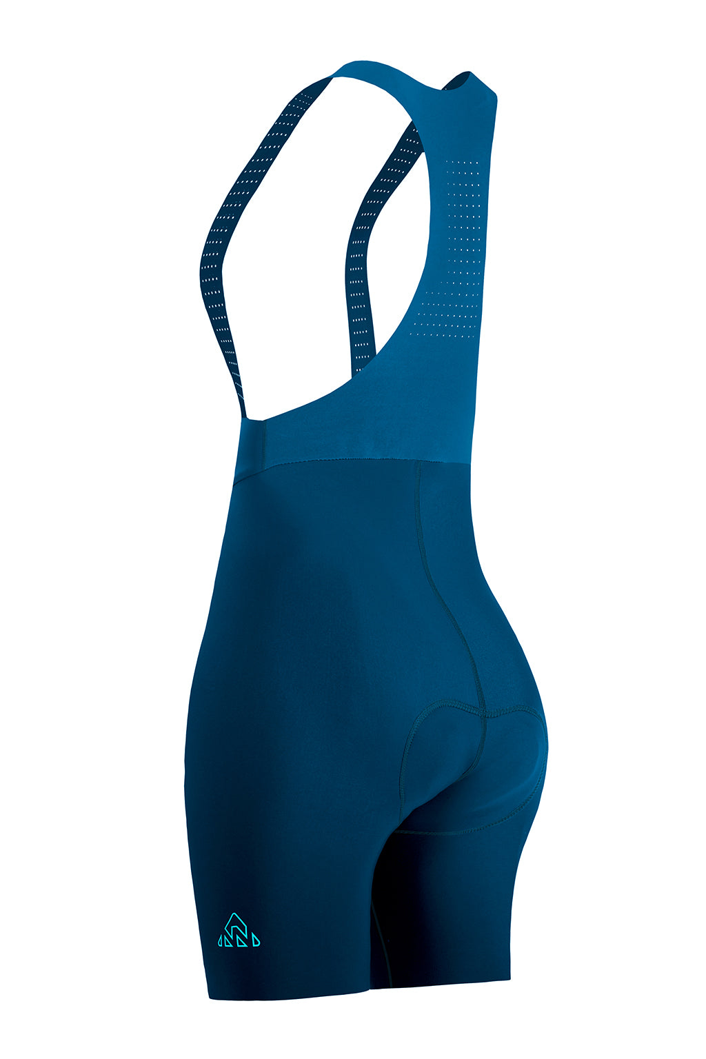 Women's Seamless Peacock Blue Pro Cycling Bib Shorts