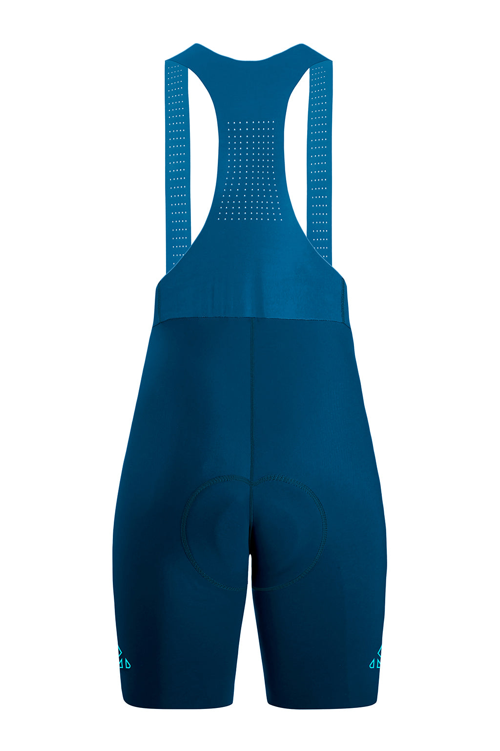 Women's Seamless Peacock Blue Pro Cycling Bib Shorts