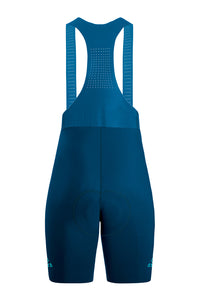 Women's Seamless Peacock Blue Pro Cycling Bib Shorts