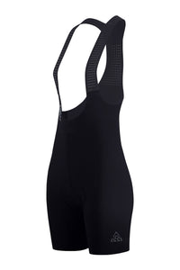 Women's Seamless Black Pro Cycling Bib Shorts