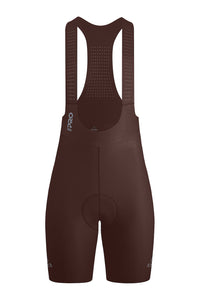 Women's Seamless Brown Pro Cycling Bib Shorts