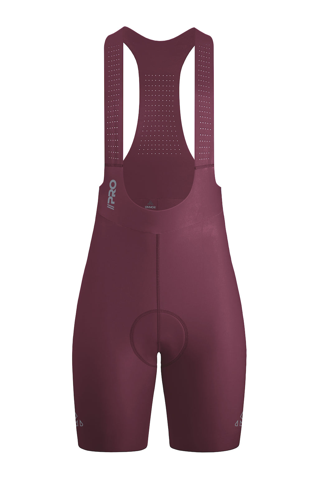 Women's Seamless Burgundy Pro Cycling Bib Shorts