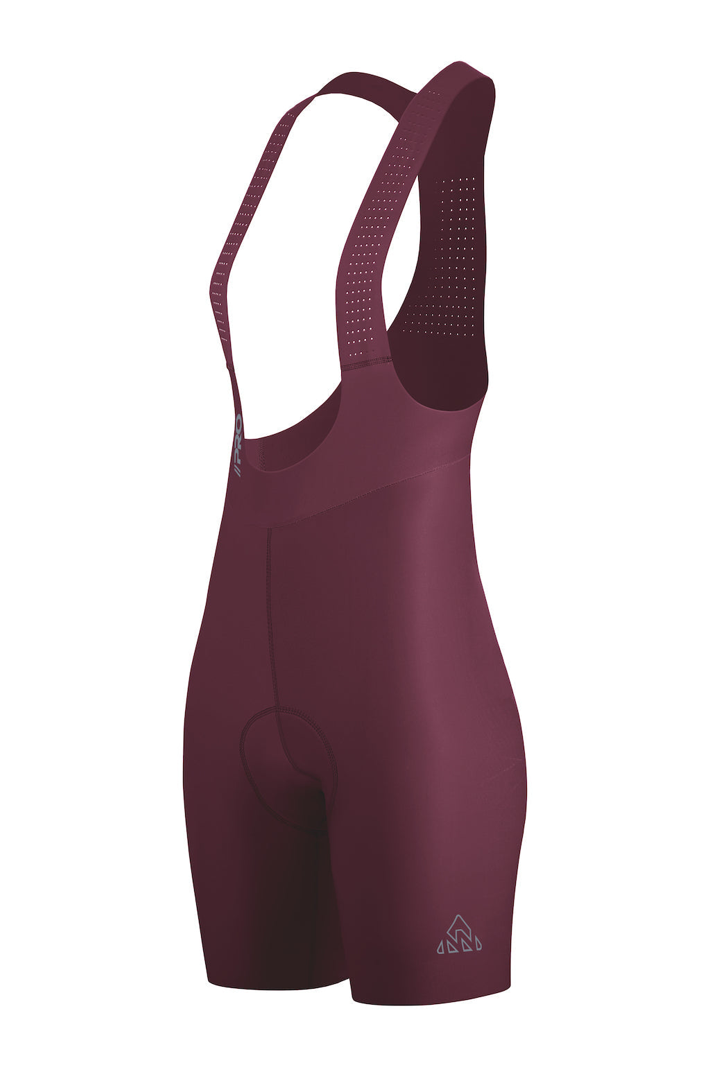 Women's Seamless Burgundy Pro Cycling Bib Shorts