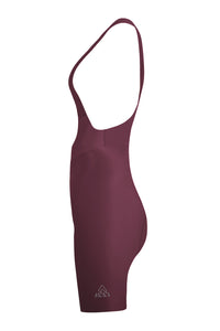 Women's Seamless Burgundy Pro Cycling Bib Shorts