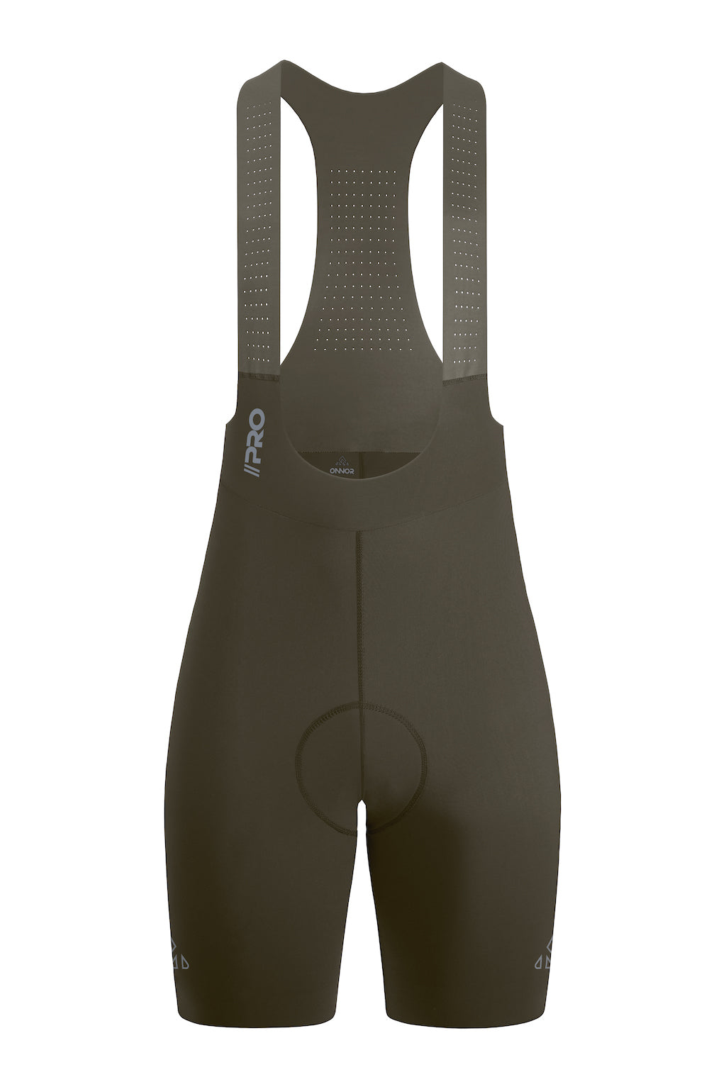 Women's Seamless Olive Green Pro Cycling Bib Shorts