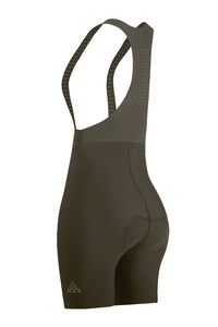 Women's Seamless Olive Green Pro Cycling Bib Shorts