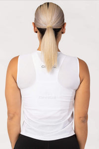 Women's White Pro Running Base Layer