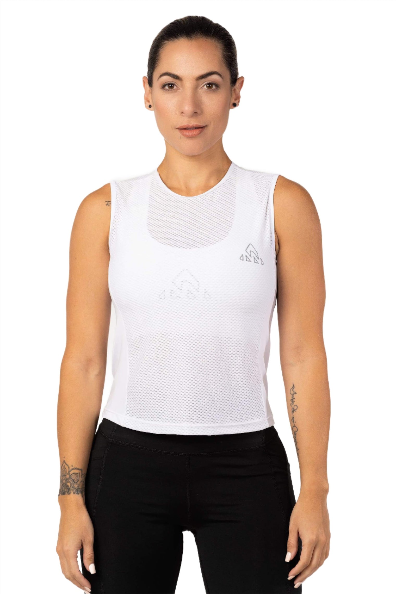 Women's White Pro Running Base Layer