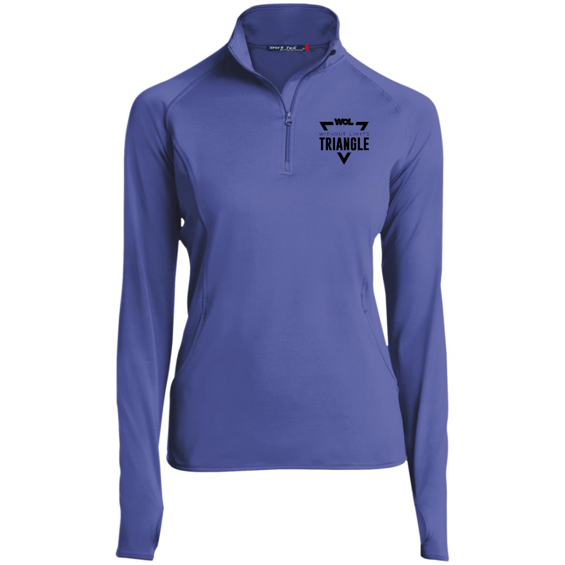 Ladies' 1/2 Zip Performance Pullover w/ Thumbholes